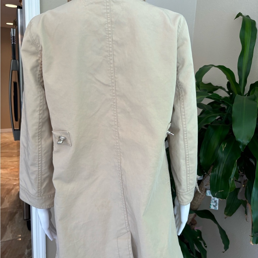Coach Tan Trench Coat with Notched Lapel - Picture 7 of 15